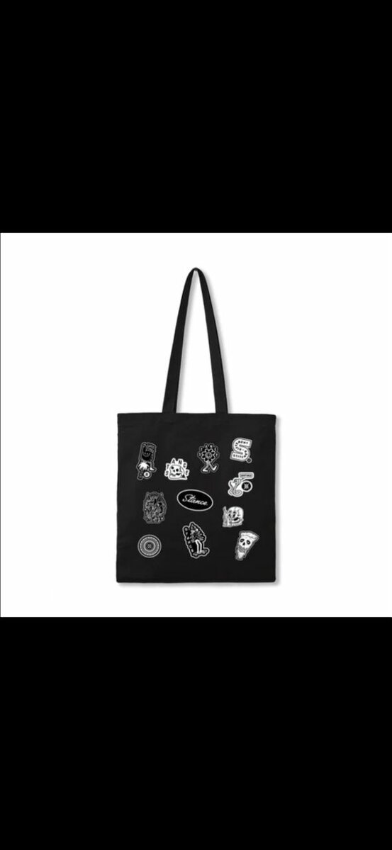 Sac fourre-tout en toile noire