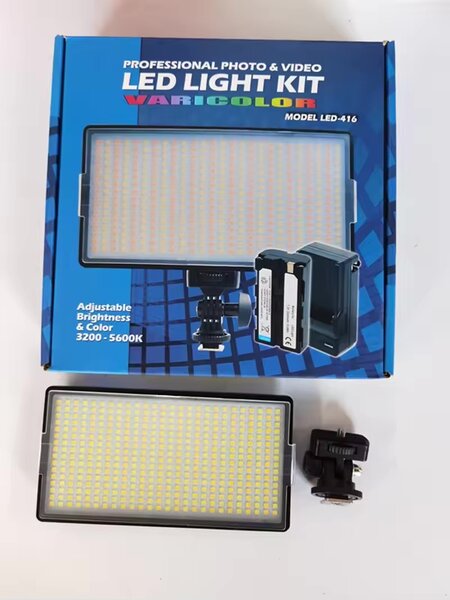 LED-416 LED Vidéo 3200-5600K Lumière Professionnelle Sur Cam