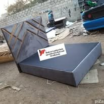 custom made bed with a high base