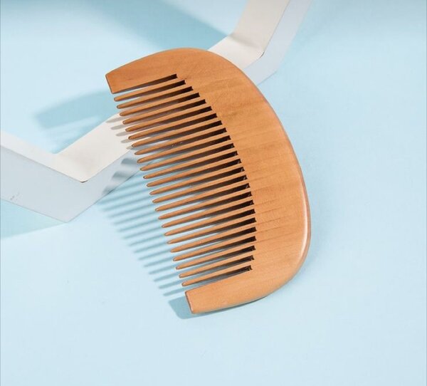 Wooden beard comb
