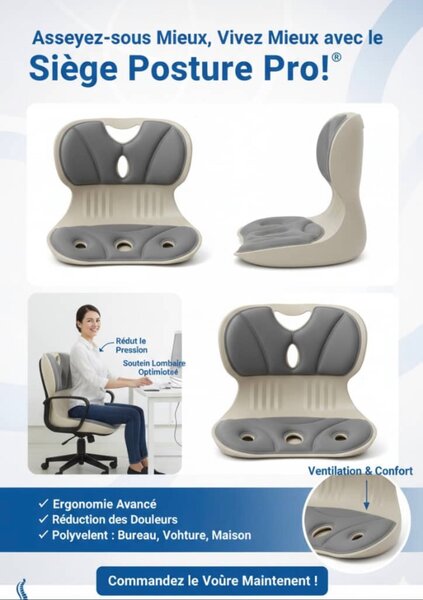 Siège Posture Pro Ergonomique