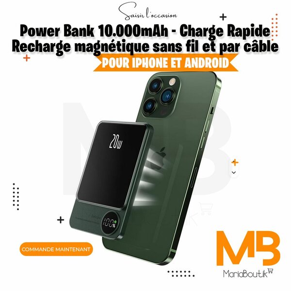 Power Bank 10,000mAh Recharge Rapide