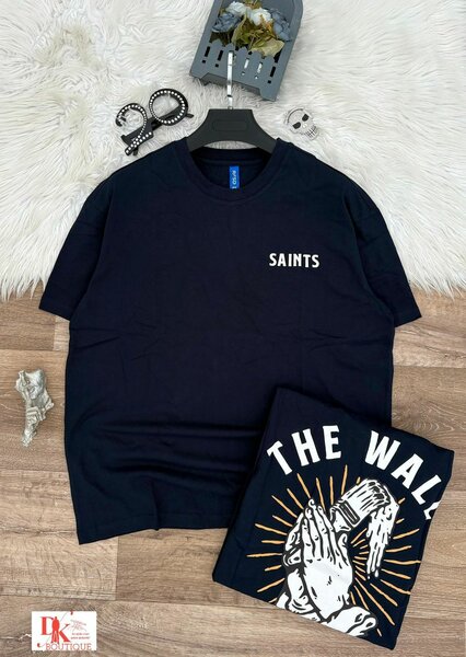 T-shirt imprimé noir casual