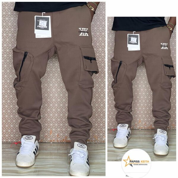 Pantalon cargo marron tendance