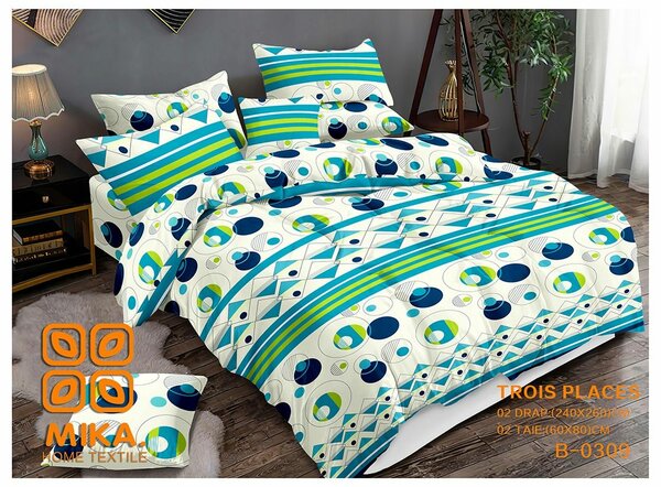 Draps de lits 3 places 240x260cm