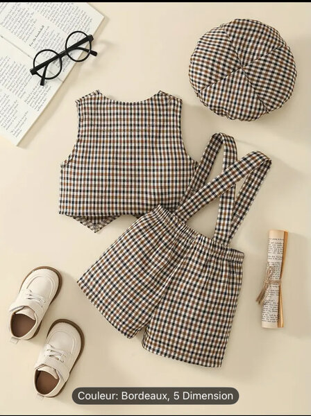 Ensemble à carreaux enfant