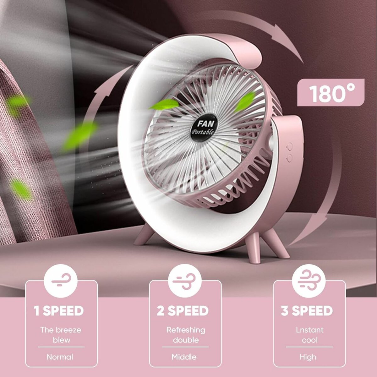 Ventilateur LED veilleuse de très bonne qualité