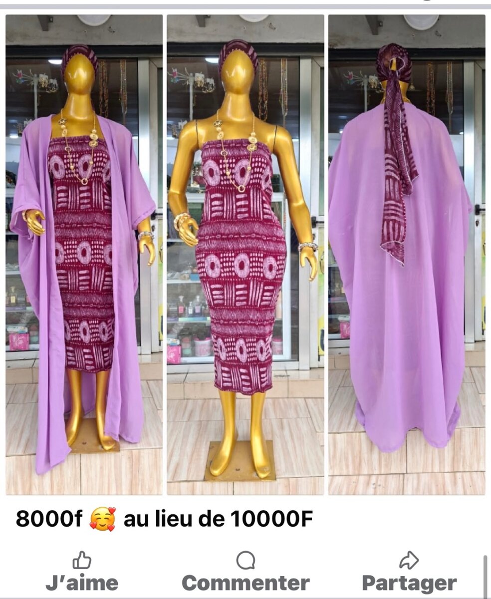Robe Africiaine Wax avec Kimono