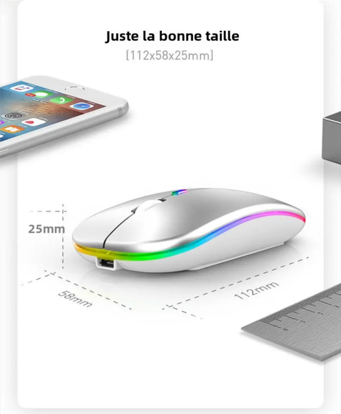 Souris lumineuse   a bleutooth