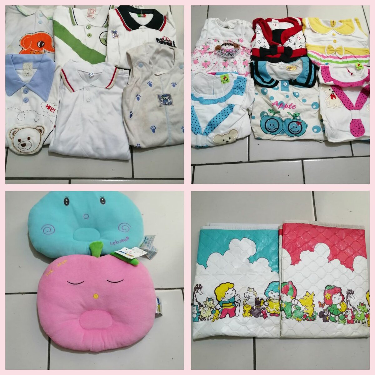 habits coton pour fille et garçon,coussins tapis