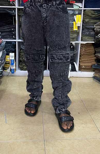 jeans black wide