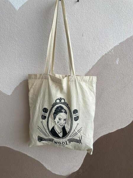 Sac shopper en toile illustré