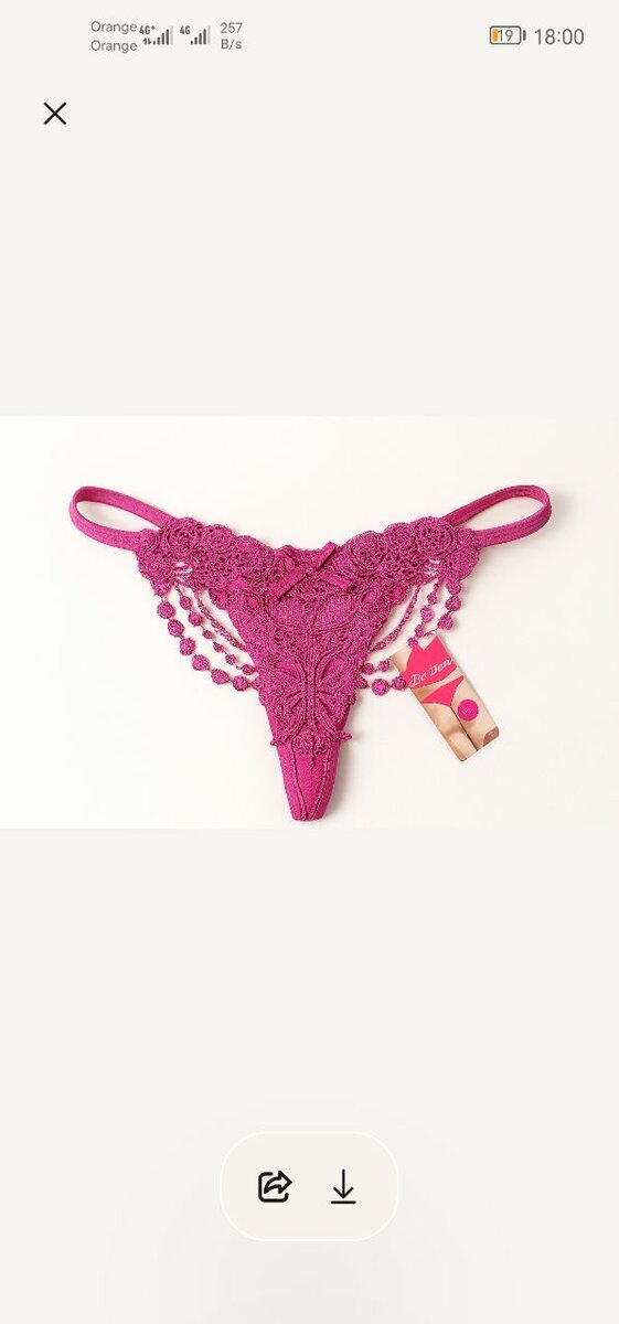 String sexy en dentelle bleue