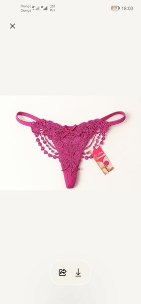 String sexy en dentelle bleue