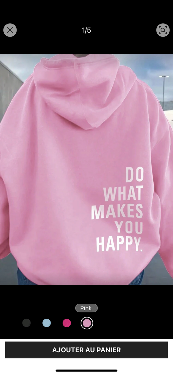 Sweat à Capuche Rose Confort