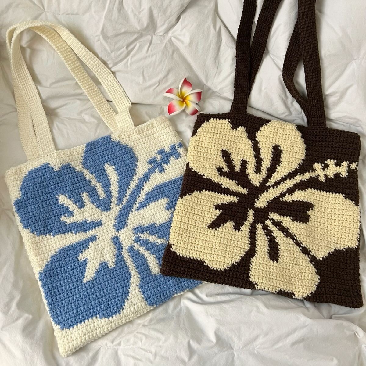 Sac à main crochet hibiscus