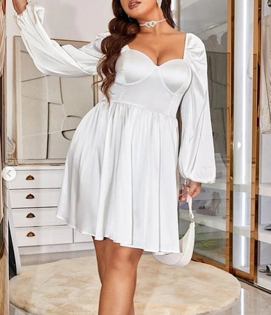 SWEET GIRL LACE DETAIL LAYERED FLARE DRESS