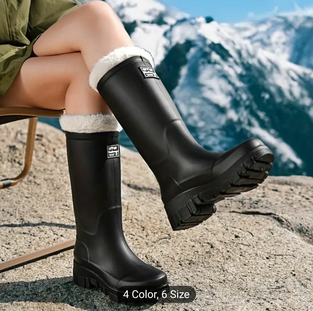 Winter Chic Rain Boots for Women - Waterproof