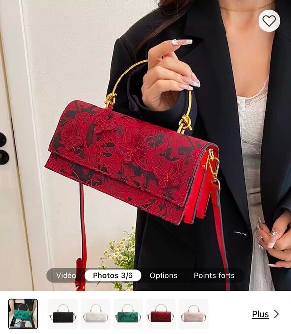 Sac à main élégant brodé