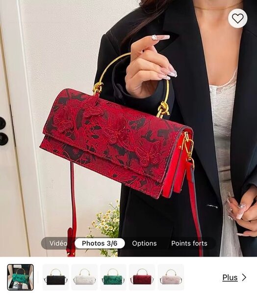 Sac à main élégant brodé