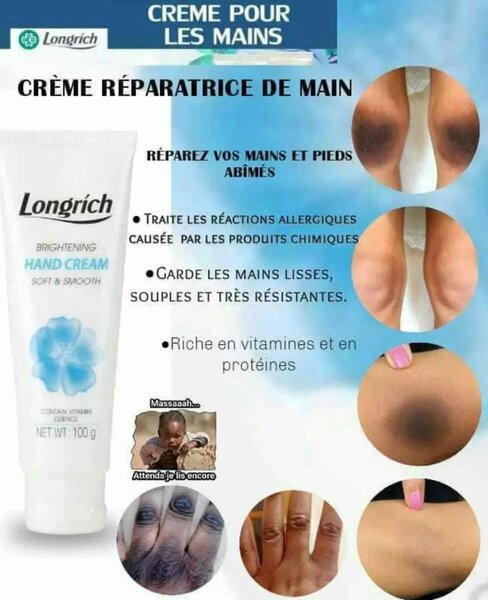 Crème Mains Réparatrice Longrich