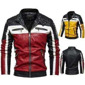 Veste en cuir homme élégante