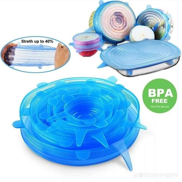 6 couvercles en silicone