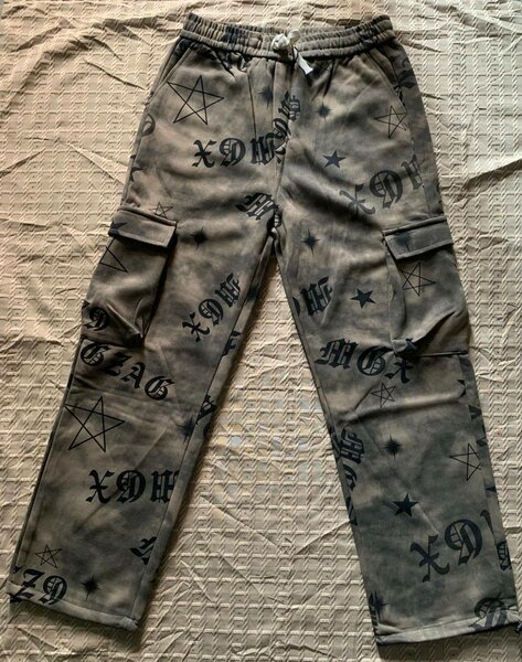 Pantalon cargo imprimé tendance