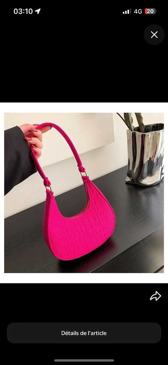 Sac à main rose tendance