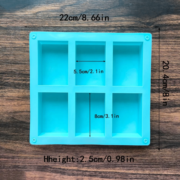 Moule à savon silicone 6 cavités