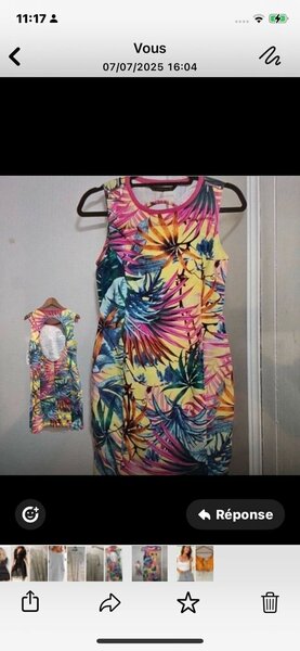 Robe colorée tropicale femme