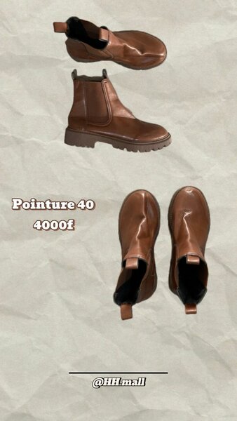 Bottes Chelsea en cuir marron
