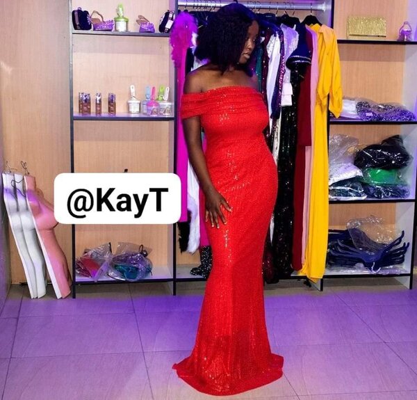 Red long dress