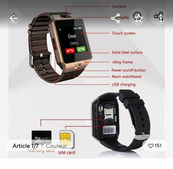 Montres connectées prend puce