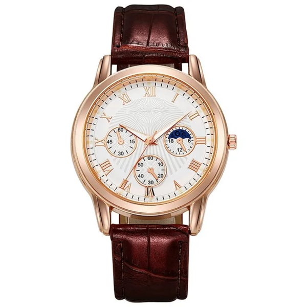 Montre homme élégante en cuir