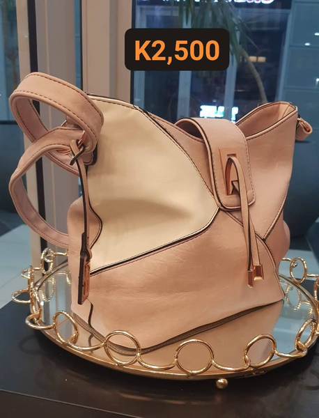 white leather bag