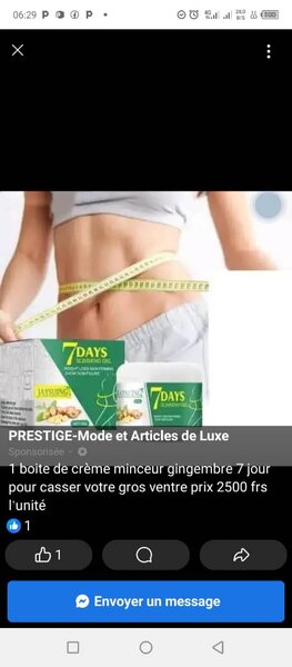 Crème minceur ventre 7 days