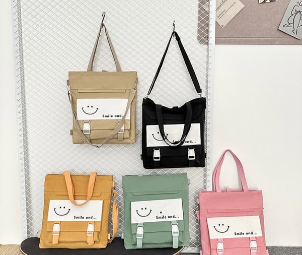 Tote bag (smiley face)