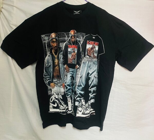 T-shirt hip-hop imprimée noire