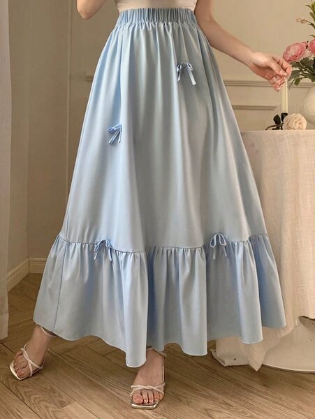 Jupe Longue Bleu Élégante