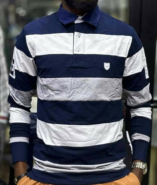 nouveau t-shirt polo pour hommes coton glacé