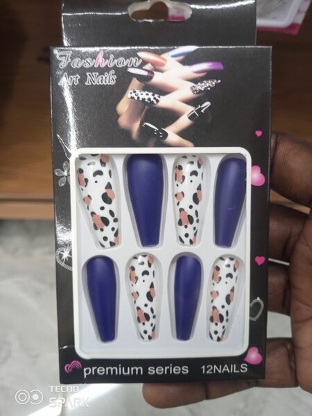 Faux ongles léopard violet