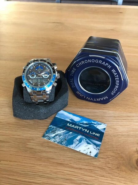 Montre a poignet en acoer ou en cuir Martyn Line