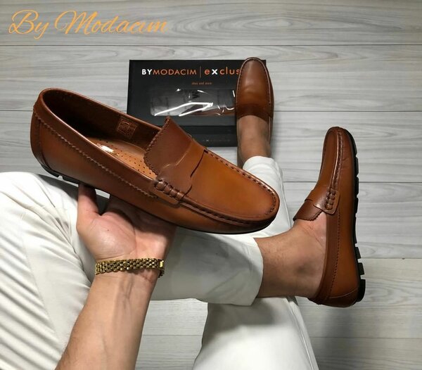 Mocassins en cuir pour hommes