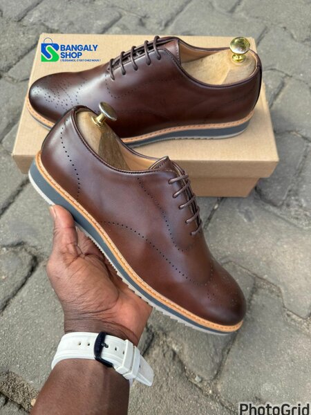 Chaussures Derby en cuir pour hommes