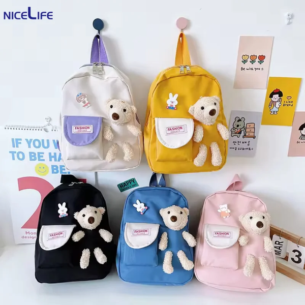 Sac à dos enfant avec peluche