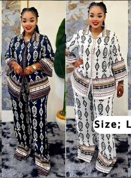 Pajama Set en Coton Motif Tribal