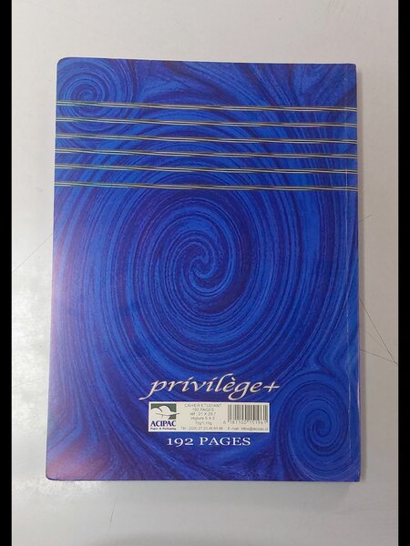 Cahier Étudiant 192 pages P.C