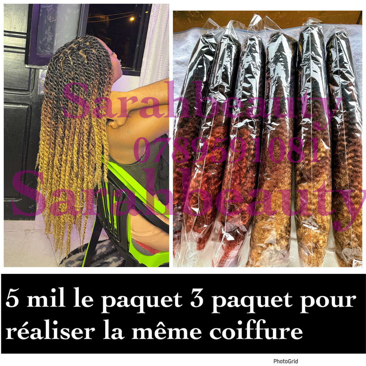 Cheveux tressés synthétiques