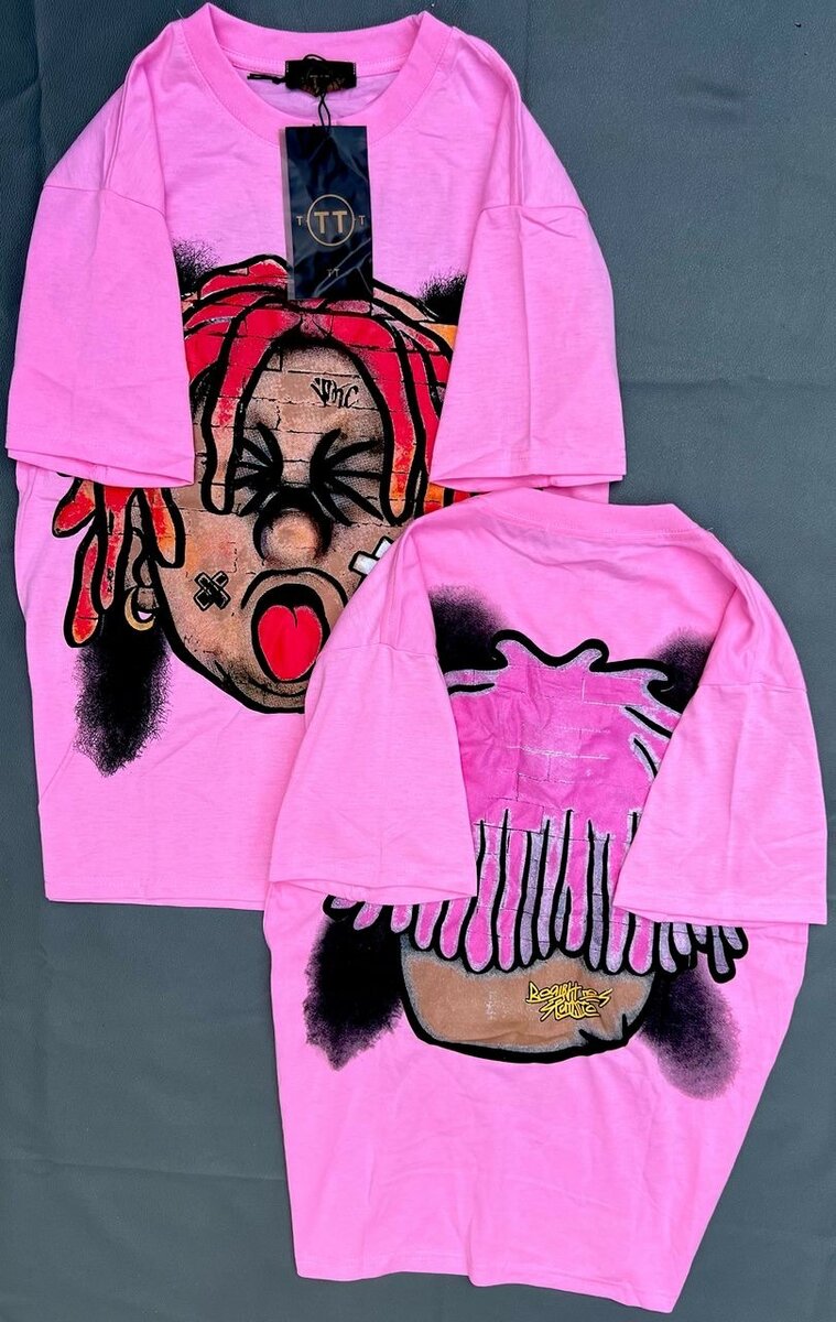 T-shirt graphique rose hip-hop